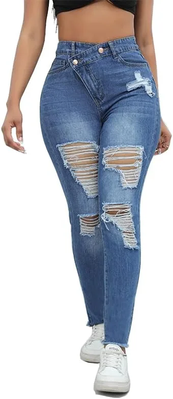 

Женские скинни джинсы Ripped Stretch CME SHOWU