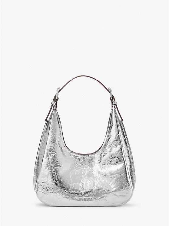 

Сумка-Хобо Nolita из потрескавшейся металлической кожи Michael Kors, серебряный, Серебристый, Сумка-Хобо Nolita из потрескавшейся металлической кожи Michael Kors, серебряный