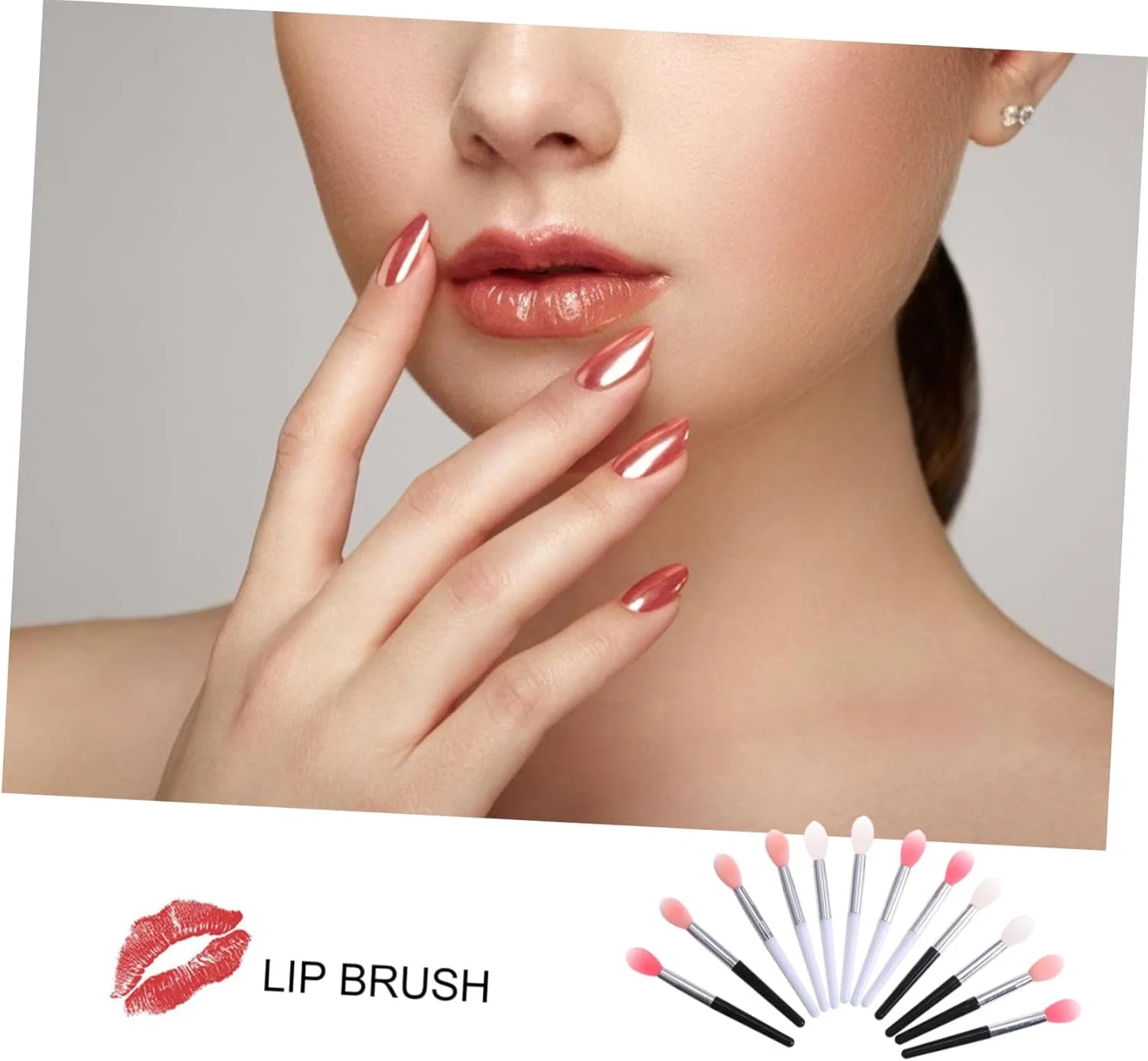 Набор силиконовых кистей для губ HAKIDZEL 12 шт — фото 3
