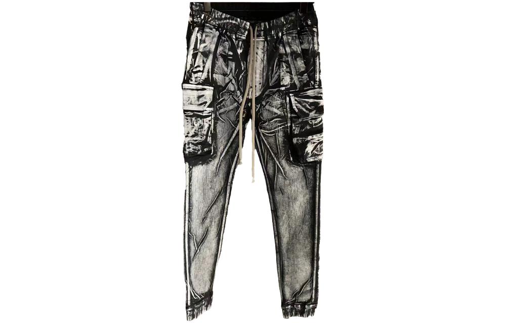 

RICK OWENS Брюки-карго женские, цвет черный/слоновая кость