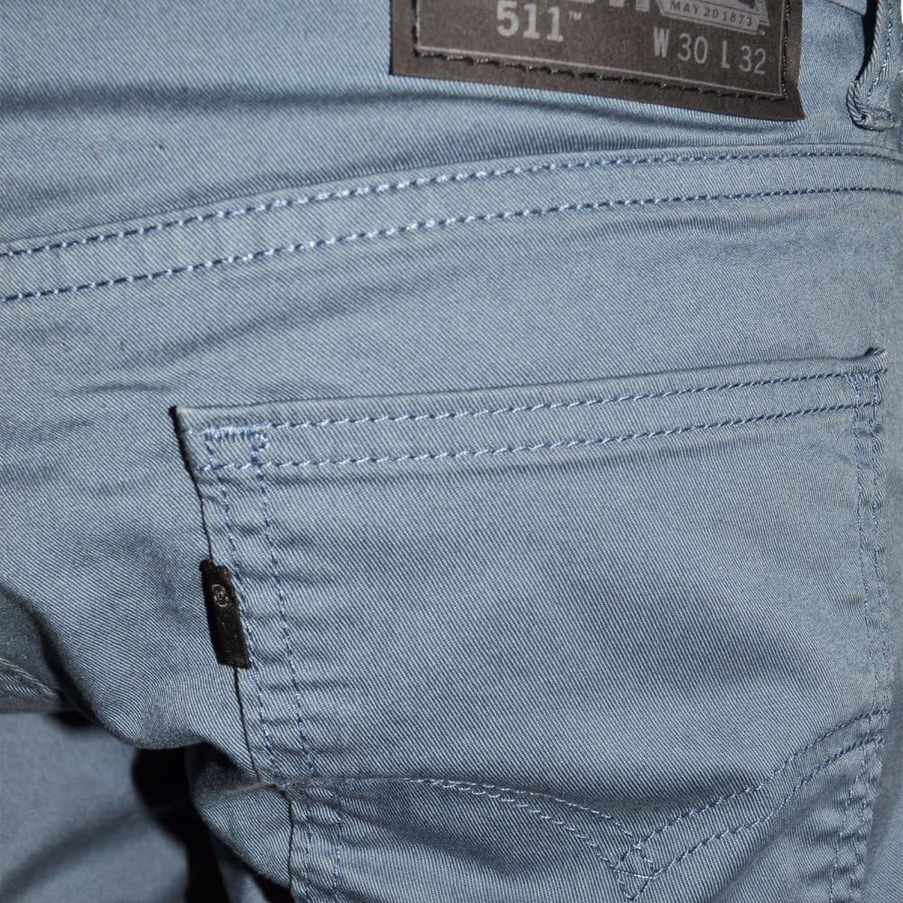 Мужские облегающие брюки Levi's 511 Line 8 из твила, Aegean Blue/Dark Slate Twill — фото 4