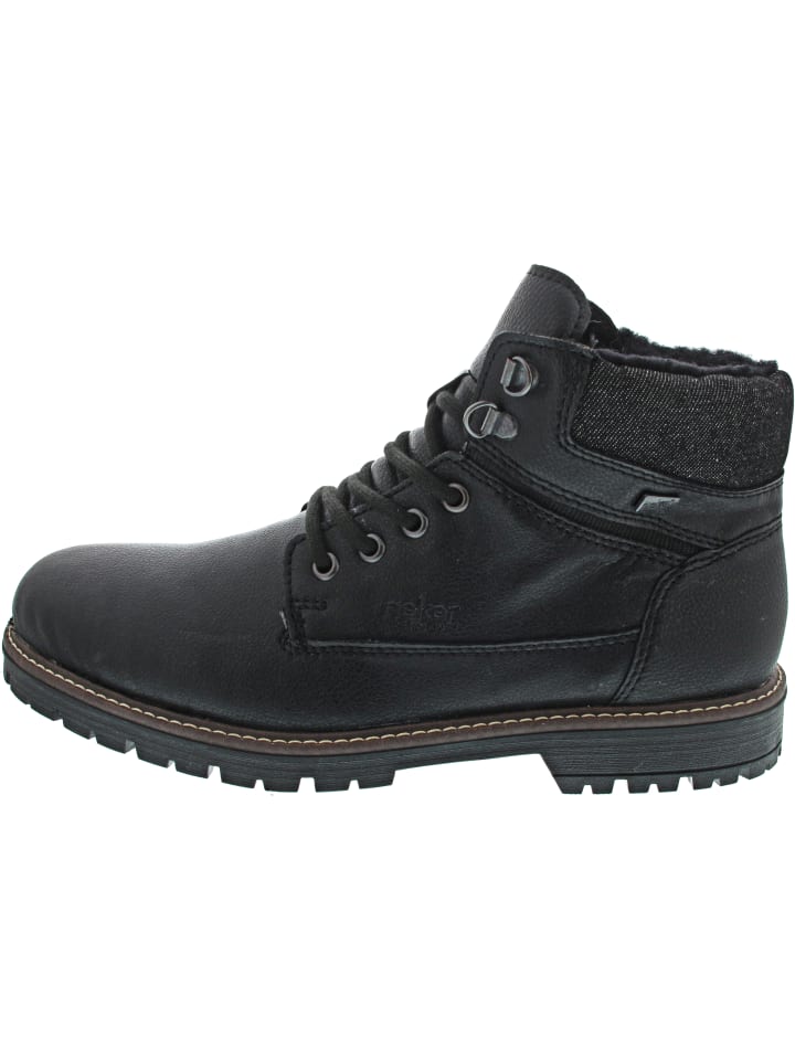 

Rieker Красные ботинки на шнуровке