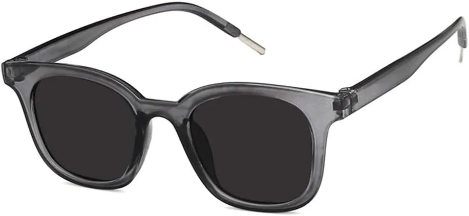 

Солнцезащитные очки Shiratori унисекс, модные, ярко-черные, серые, для отдыха и путешествий, прямоугольные, неполяризованные, с защитой от УФ-излучения UV400, Grey