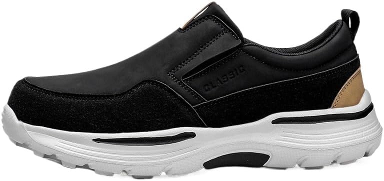 

Мужские дышащие лоферы - легкие ходовые туфли с подошвой из ЭВА, сетчатой подкладкой и круглым носком, на все сезоны, удобные повседневные кроссовки для мужчин Hhhchpm, черный