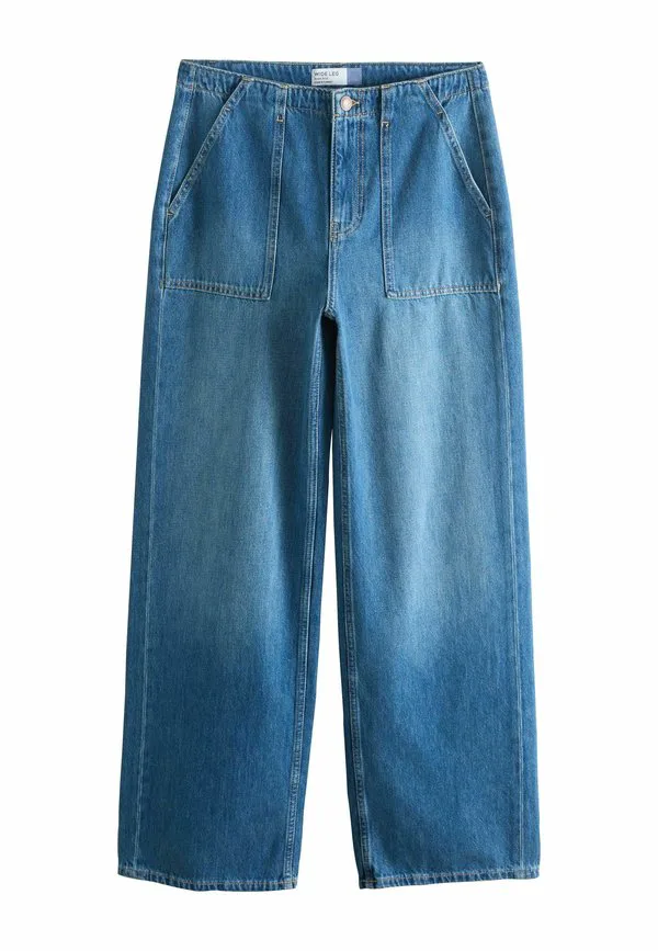 Стандартный крой, широкие штанины Next, Mid Blue Denim