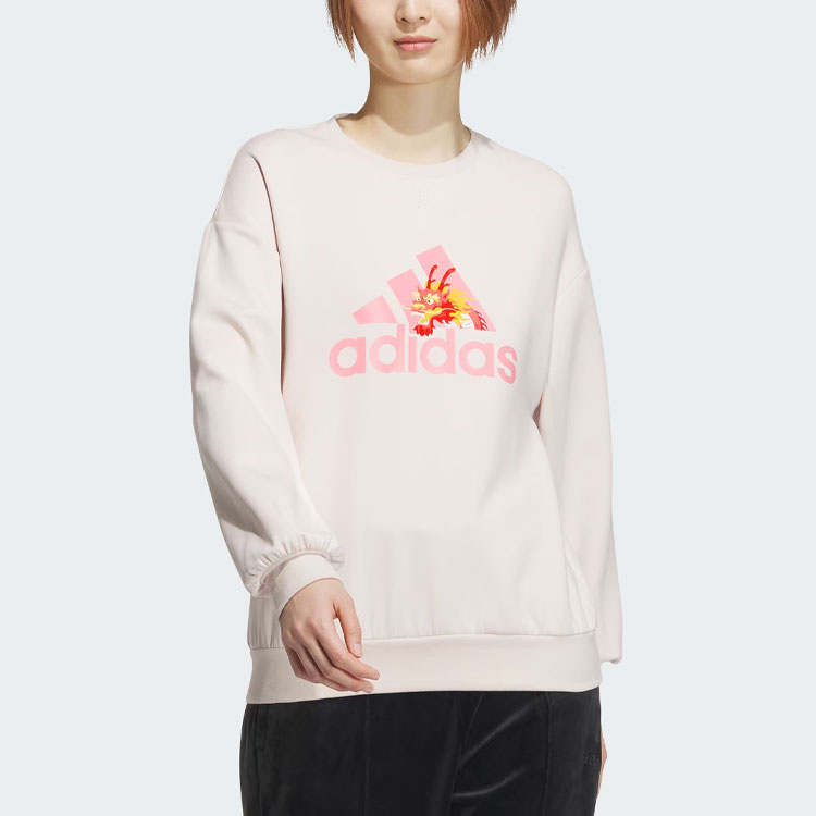 Свитшот Adidas для женщин "Год Дракона" светло-фиолетовый розовый — фото 3
