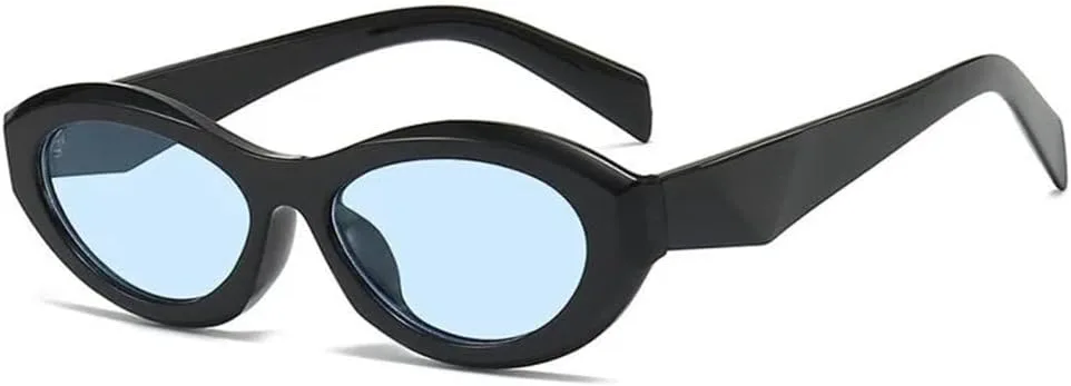 

Винтажные классические солнцезащитные очки 2027 года для женщин и мужчин. Модные солнцезащитные очки в маленькой оправе, конфетных цветов MTZJH, Black Blue