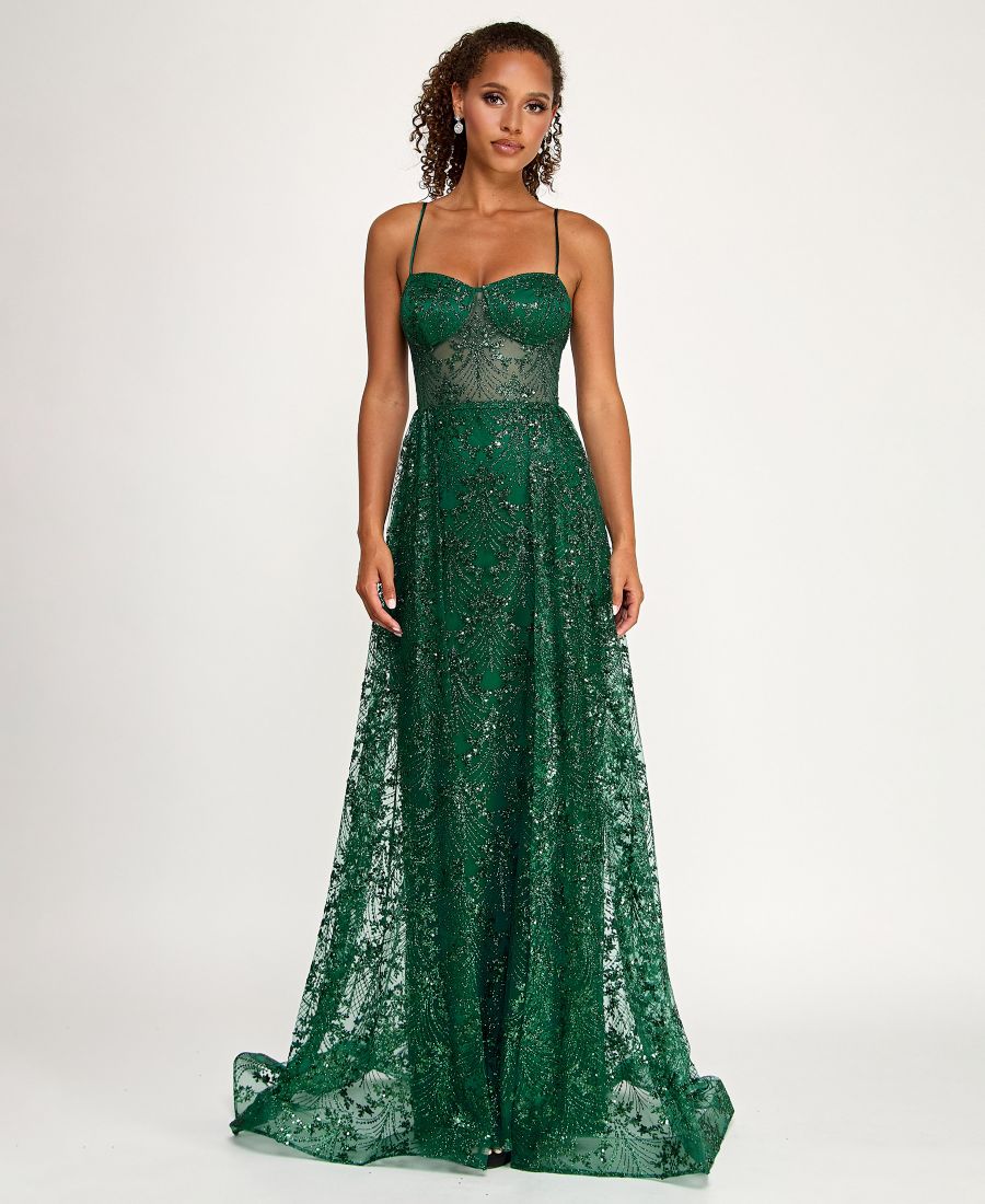 

Платье для юниоров, украшенное блестками и пайетками, с открытой спиной Say Yes, Hunter