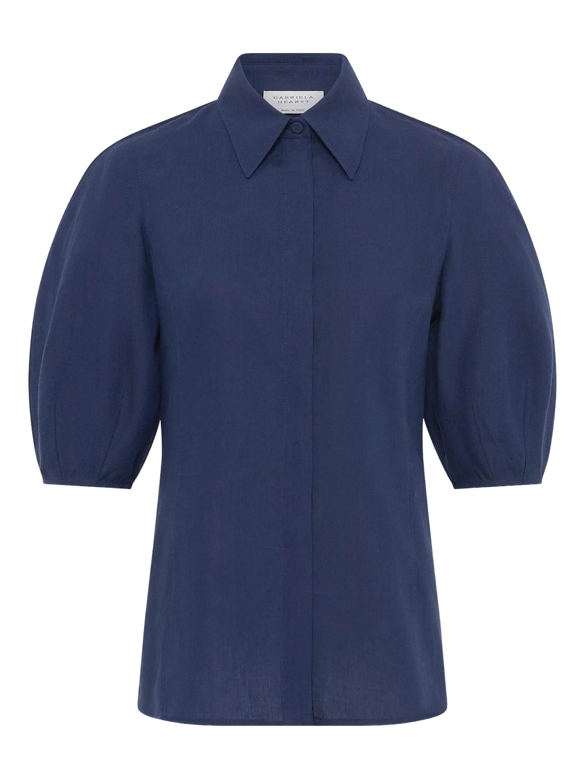 

Рубашка Sansi с объемными рукавами Gabriela Hearst, синий