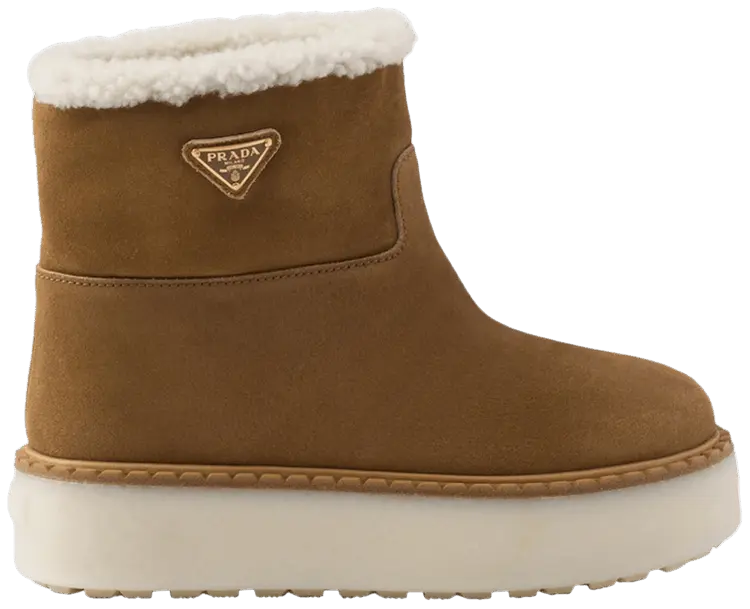 Кроссовки Prada Wmns Suede Booties 'Cinnamon', коричневый