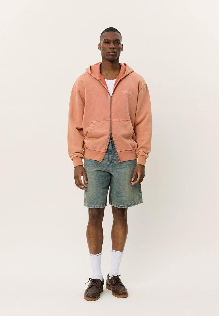 

Толстовка на молнии BRETT WASHED ZIPPER HOOD Les Deux, оранжевый