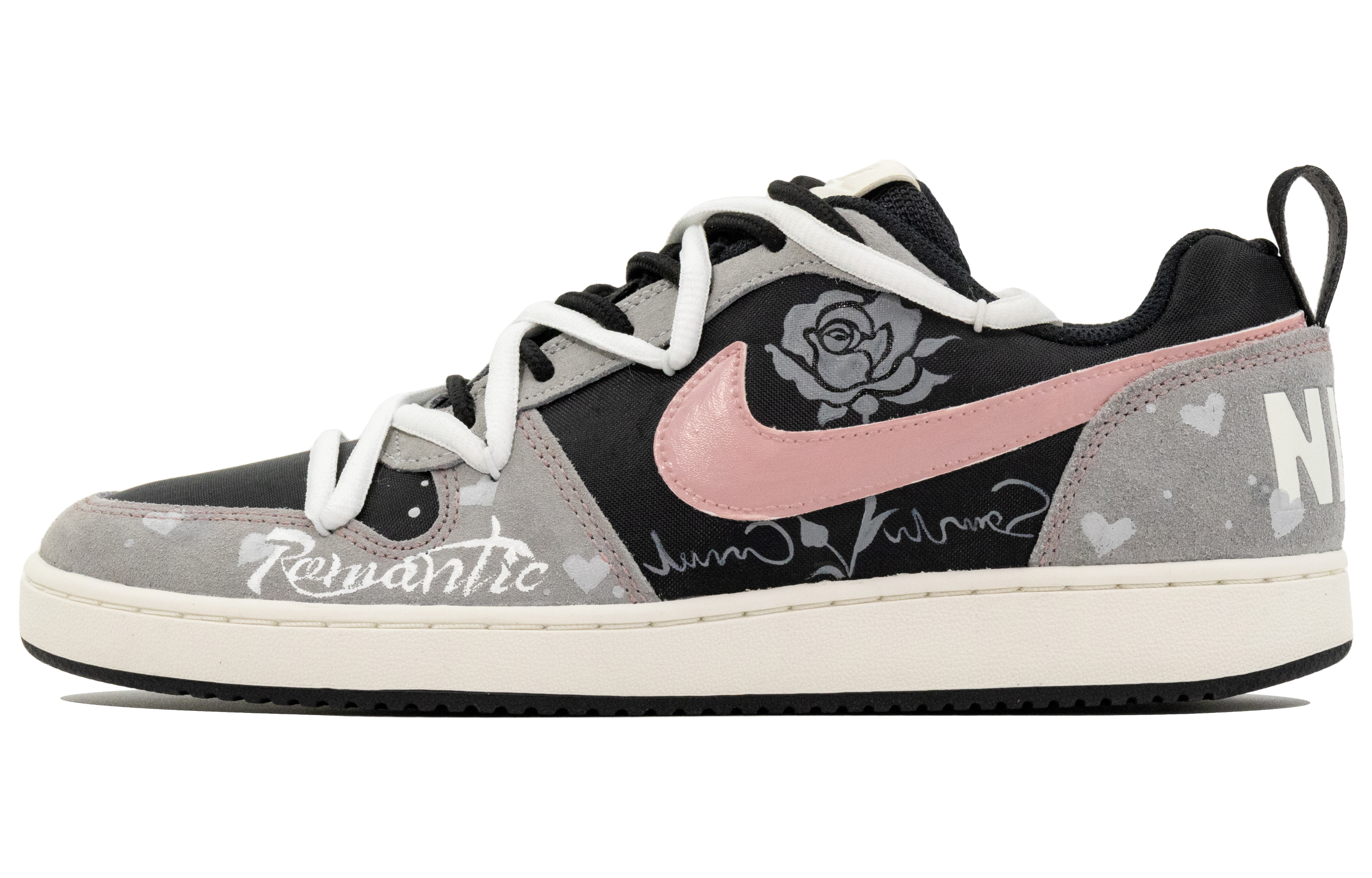 

Nike Кроссовки для скейтборда Court Borough Pearl Rose с нескользящей подошвой, износостойкие, мужские, черно-розовые
