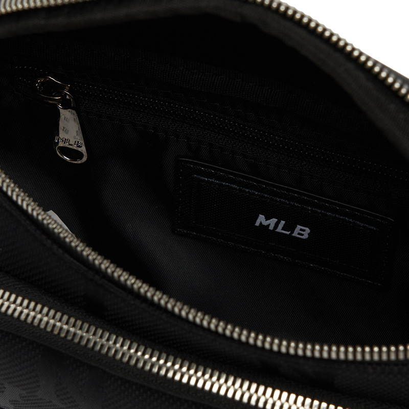 

Полиамидная поясная сумка через плечо кроссбоди унисекс черный MLB