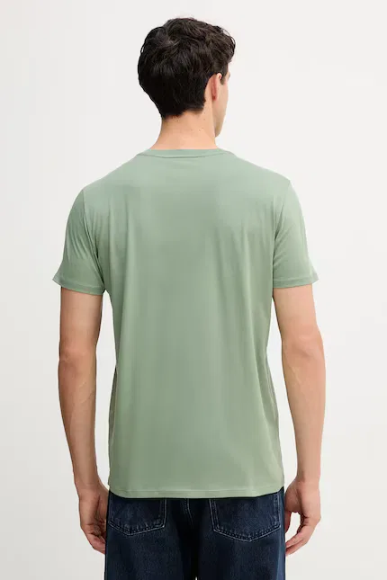 Футболка хлопковая Lacoste, зеленый — фото 3