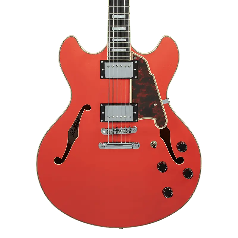 

Электрогитара D'Angelico Premier DC Semi-Hollow Double Cutaway Fiesta Red, Stop-Bar Tailpiece, Fiesta Red