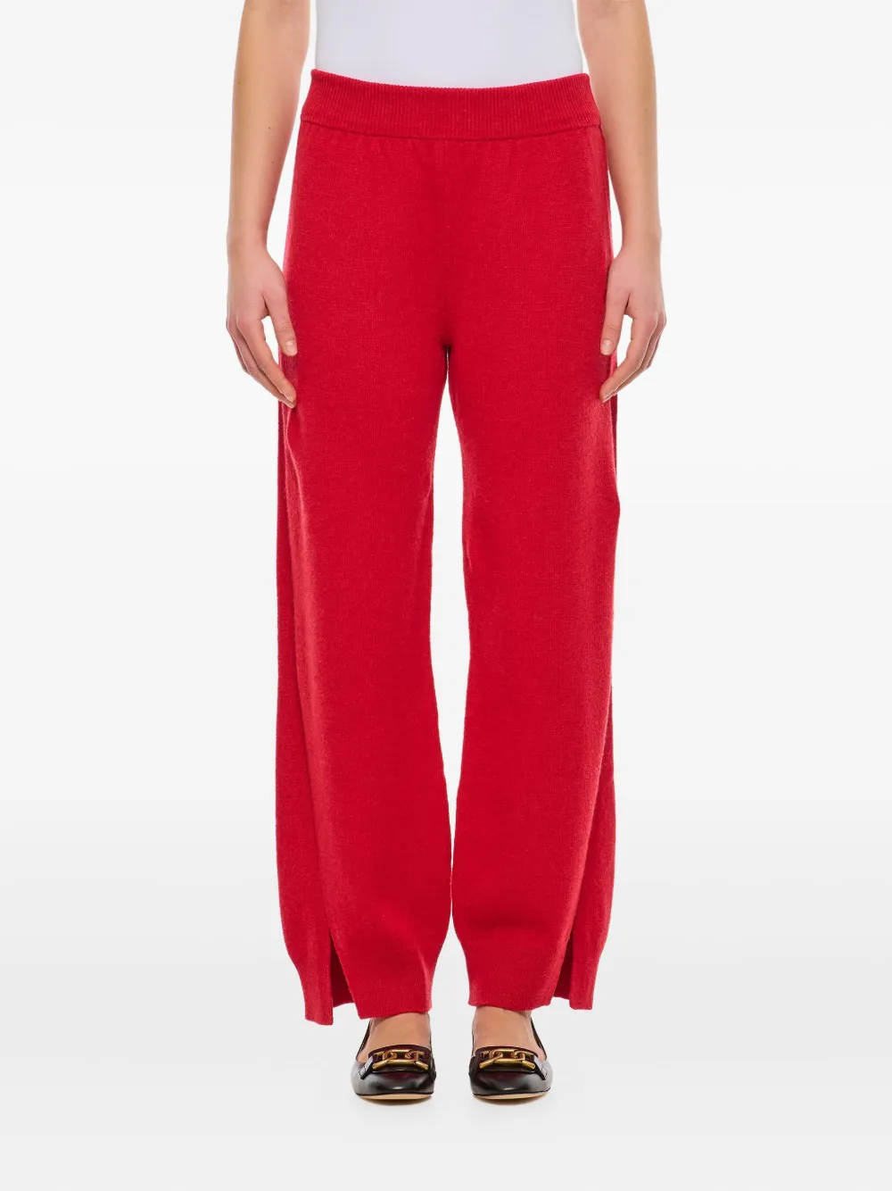 

Брюки с отделкой в рубчик Barrie, красный