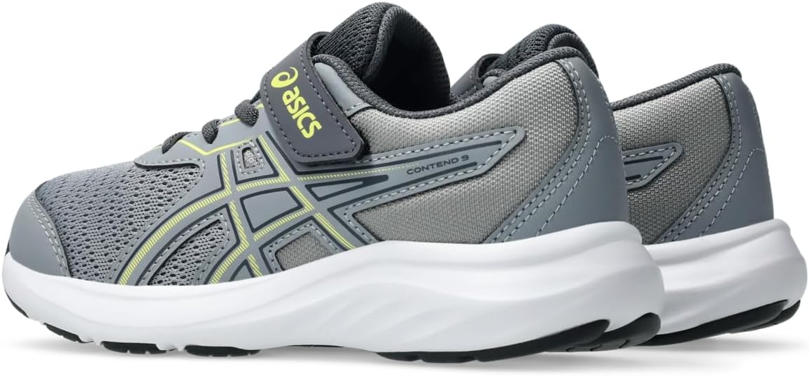 Кроссовки ASICS Boys Contend 9 Ps (для малышей/детей младшего возраста), Gravel/Citron — фото 3