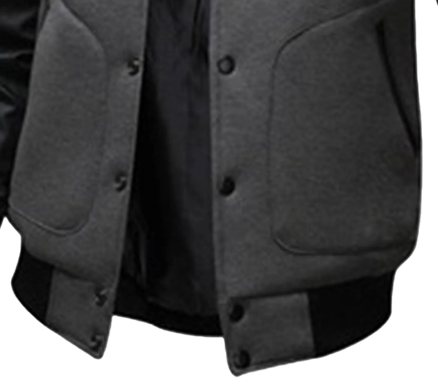 Мужская куртка-бомбер с длинным рукавом, повседневная верхняя одежда, хлопковое пальто, легкая осенняя куртка, модная одежда, повседневный стильный дизайн Generic, темно-серый — фото 4