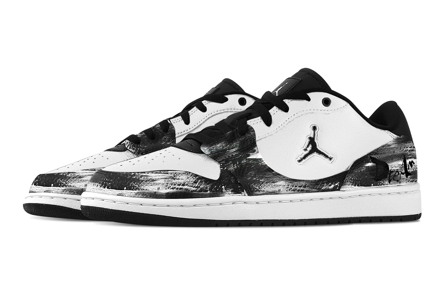 Кроссовки баскетбольные Vintage Jordan Court Connect Black White — фото 4