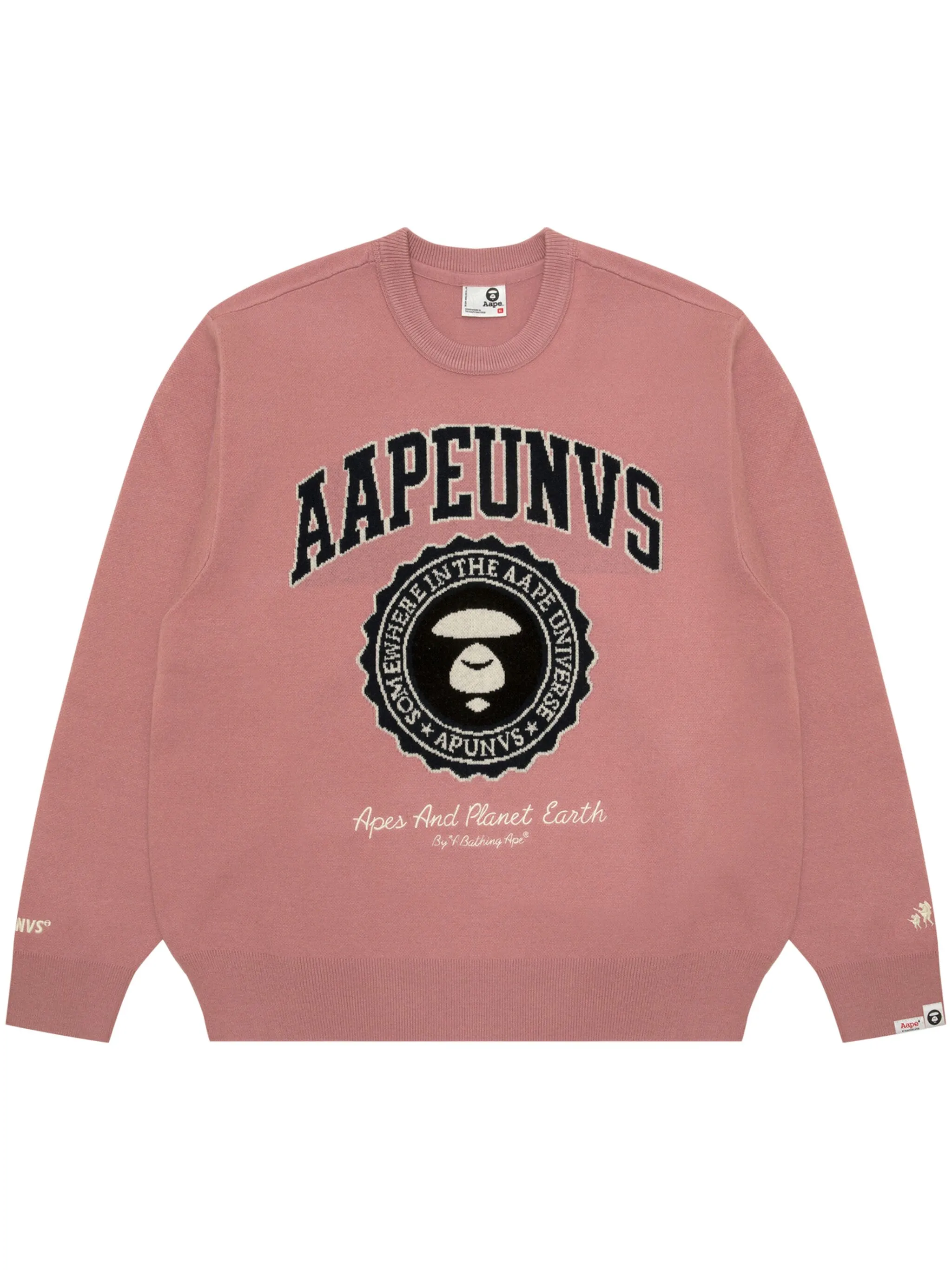 

Свитер с вышитым логотипом Aape By A Bathing Ape, розовый