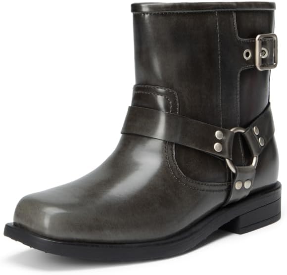 

Боевые ботинки DREAM PAIRS с боковой молнией и короткой голенью, Dark Grey