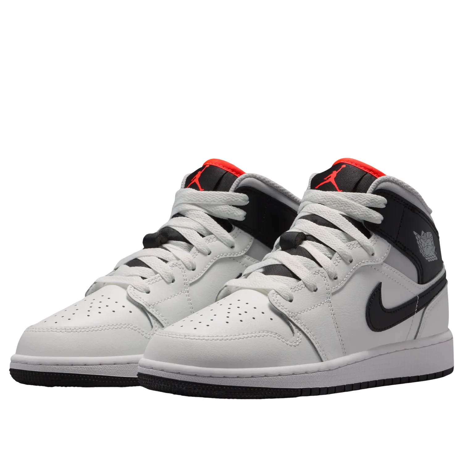 Кроссовки (GS) Air Jordan 1 Mid 'Summit White Infrared Black' — фото 4