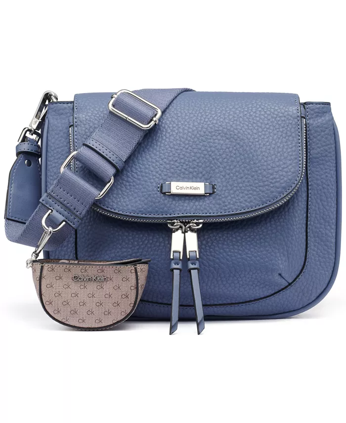 

Zulle Zip-Around Crossbody с фирменным Hang Off Calvin Klein, синий