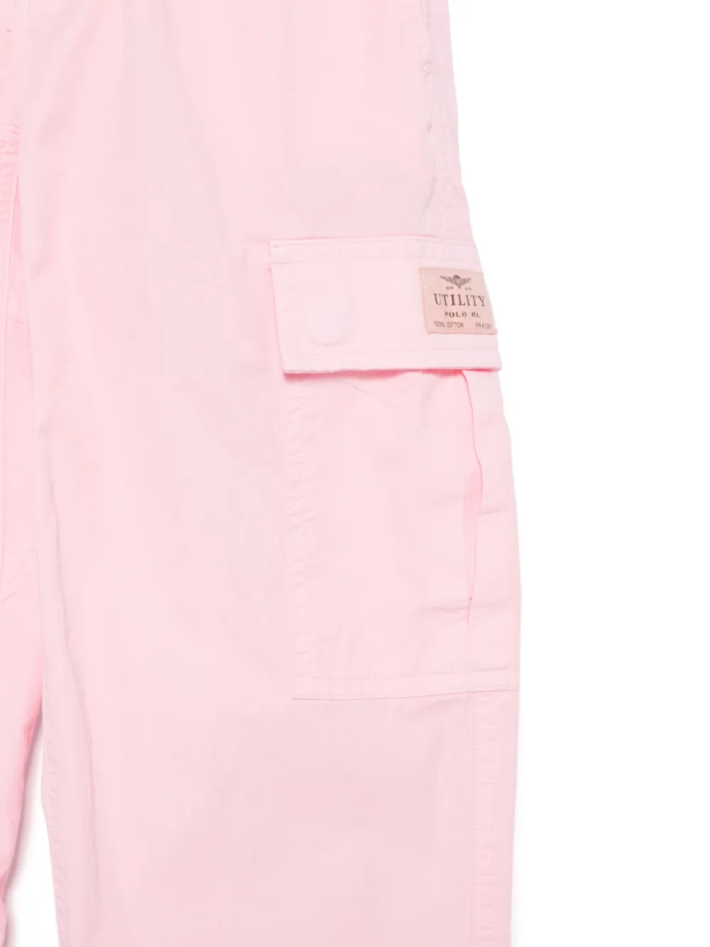 Брюки карго с нашивкой-логотипом POLO RALPH LAUREN KIDS, розовый — фото 3