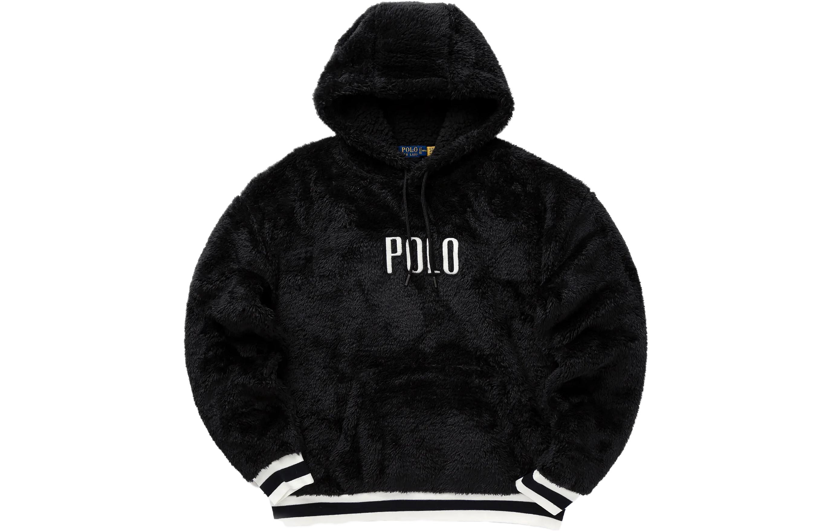 Толстовка с капюшоном на шнурке с длинными рукавами Polo Ralph Lauren, черный — фото 3