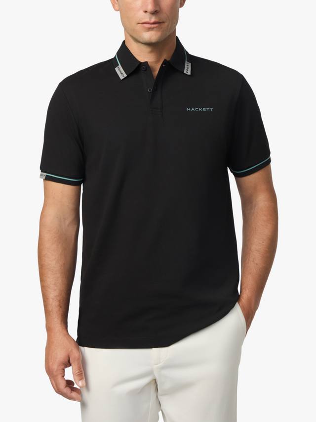 

Хлопковая поло с короткими рукавами Hackett London, Black