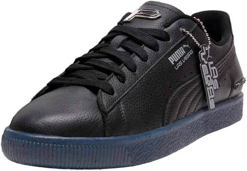 Мужские кроссовки PUMA Clyde Club Flagship с шнуровкой для повседневной носки - черные, черный — фото 2