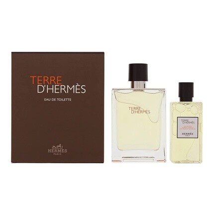 

Hermes Terre D'Hermes Подарочный набор из 2 предметов для мужчин 3,4 унции туалетная вода-спрей + 2,7 унции гель для душа для волос и тела, Hermгёs