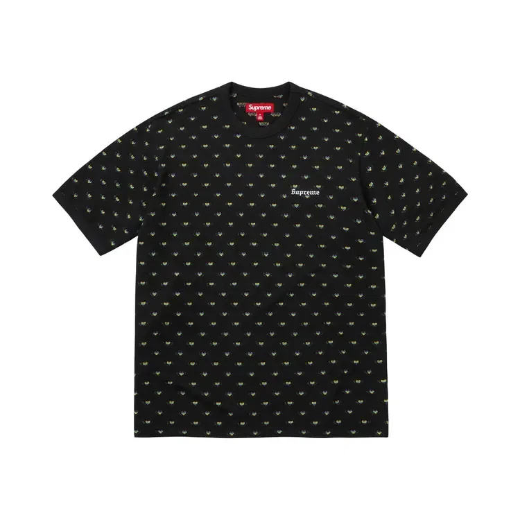 Футболка Supreme Hearts Intarsia Ringer Tee, черный