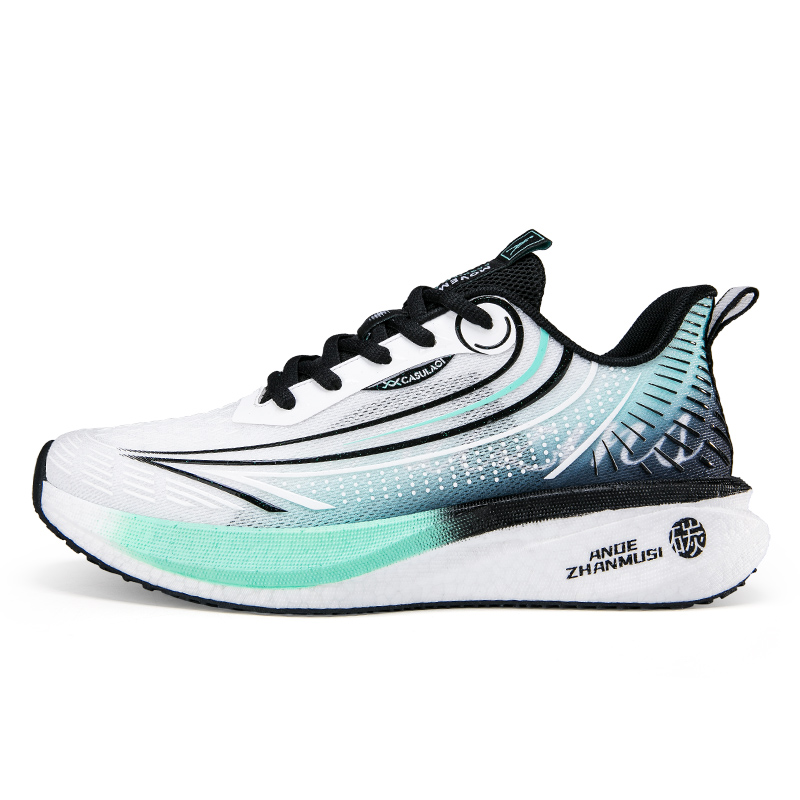 

Низкие кроссовки Popcorn с мягкой подошвой для бега мужские ANDEZHANMUSI, белый черный