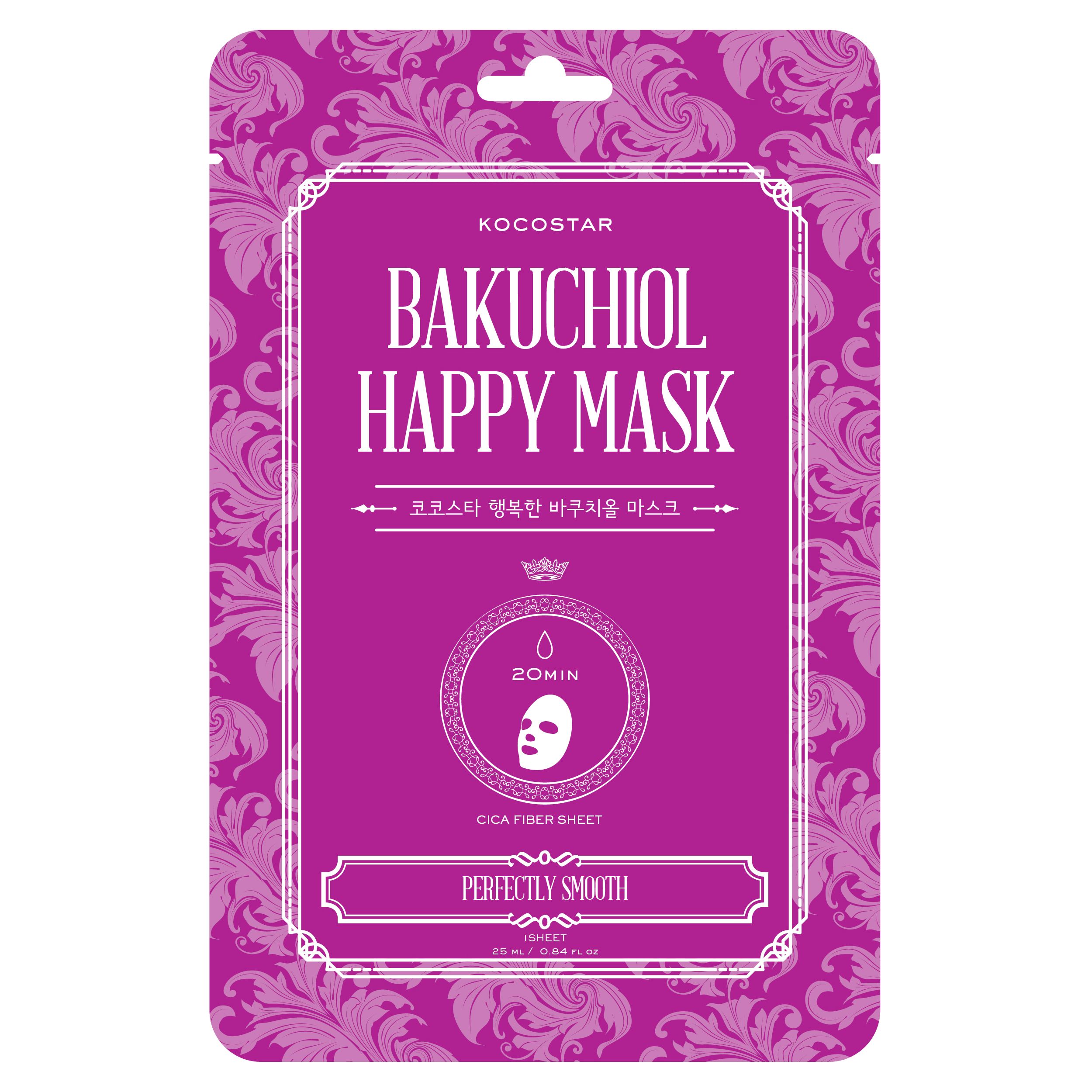 

Тканевая маска для лица с бактериями bakuchiol happy mask Kocostar, 25 мл