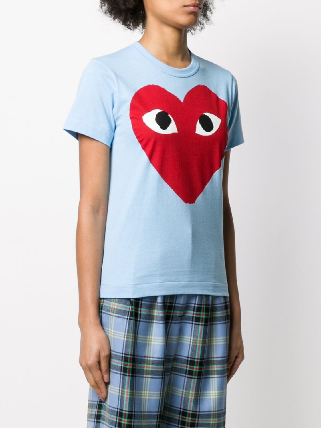Comme Des Garçons Play футболка с круглым вырезом и принтом, синий — фото 3