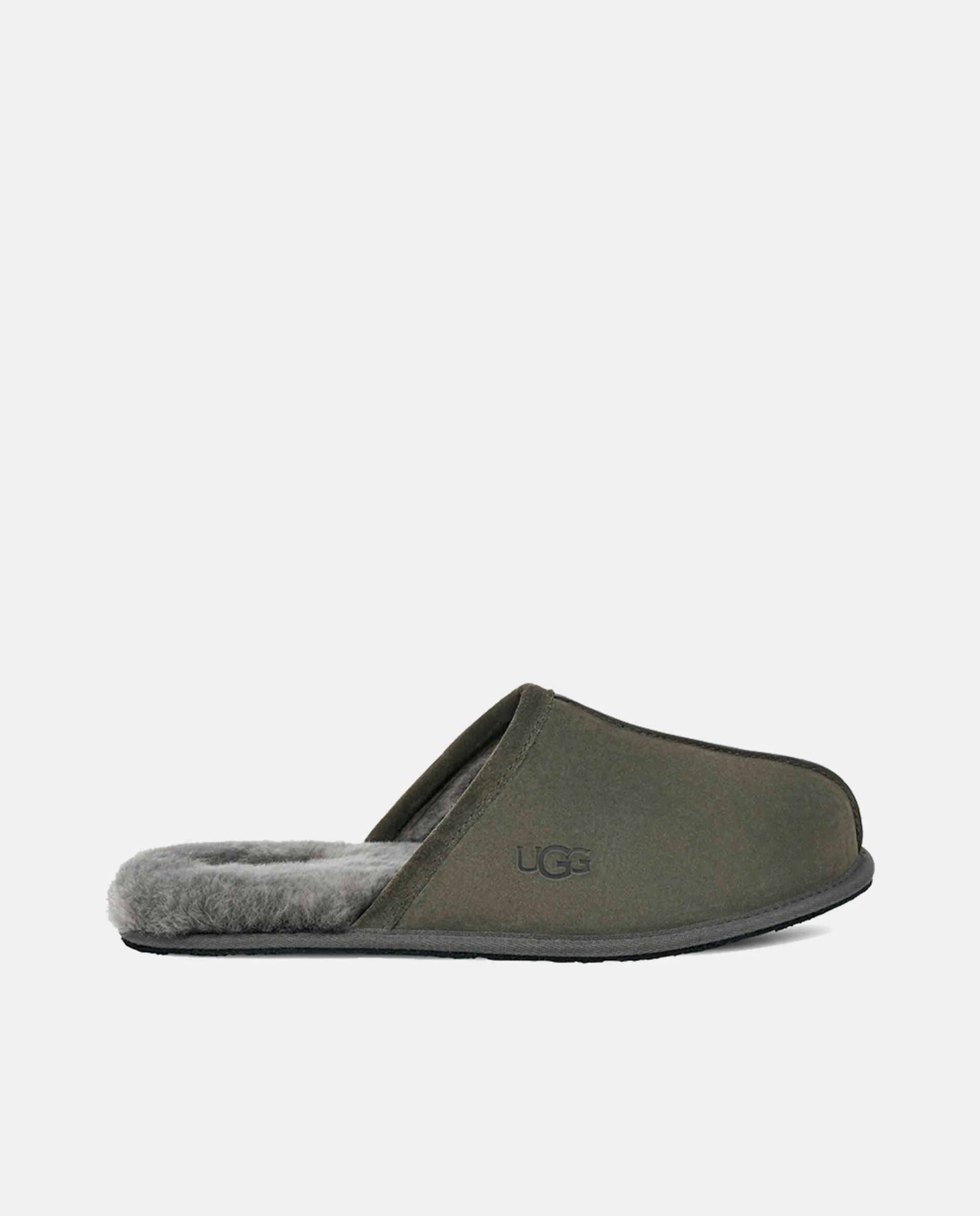 

Домашние тапочки мужские кожаные Scuff Ugg, серый