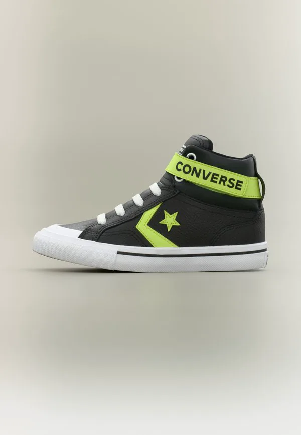 Унисекс высокие кроссовки pro blaze strap Converse, Black/Neon Mantis/White