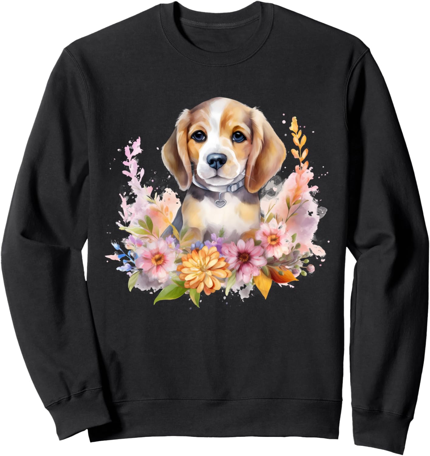 

Толстовка с изображением бигля, выполненная в акварельном стиле Funny Beagle Gifts For Dog Lovers And Owners, черный
