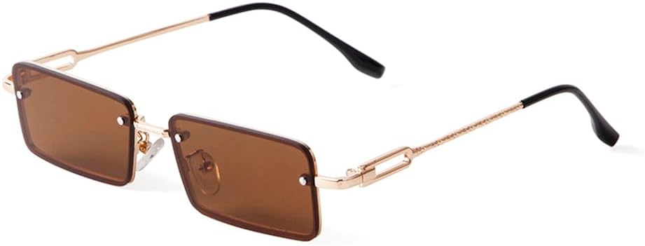 

Модные винтажные солнцезащитные очки маленького размера для женщин и мужчин, ретро-стиль, градиентные линзы, металлические прямоугольные солнцезащитные очки generic, C6