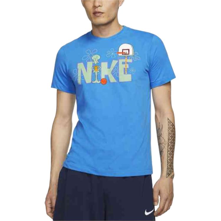Футболка Nike Kyrie X Spongebob Dri Fit Squidward, синяя — фото 2