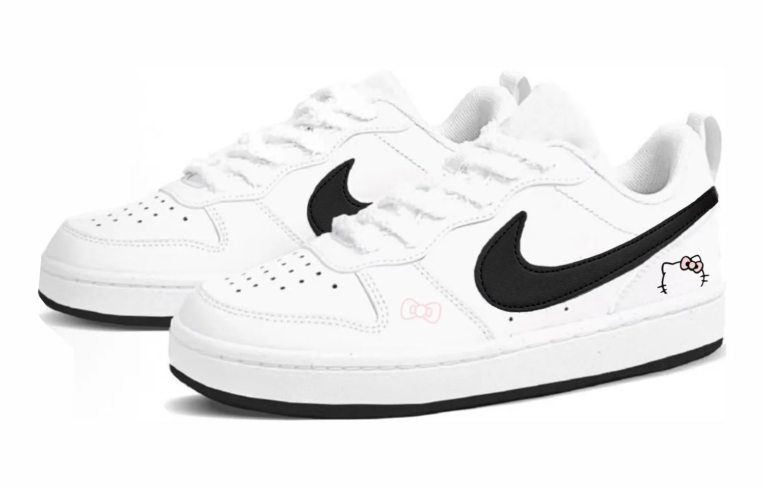 Nike Court Borough 2 Low top Skateboard Shoes Black Unisex — фото 4