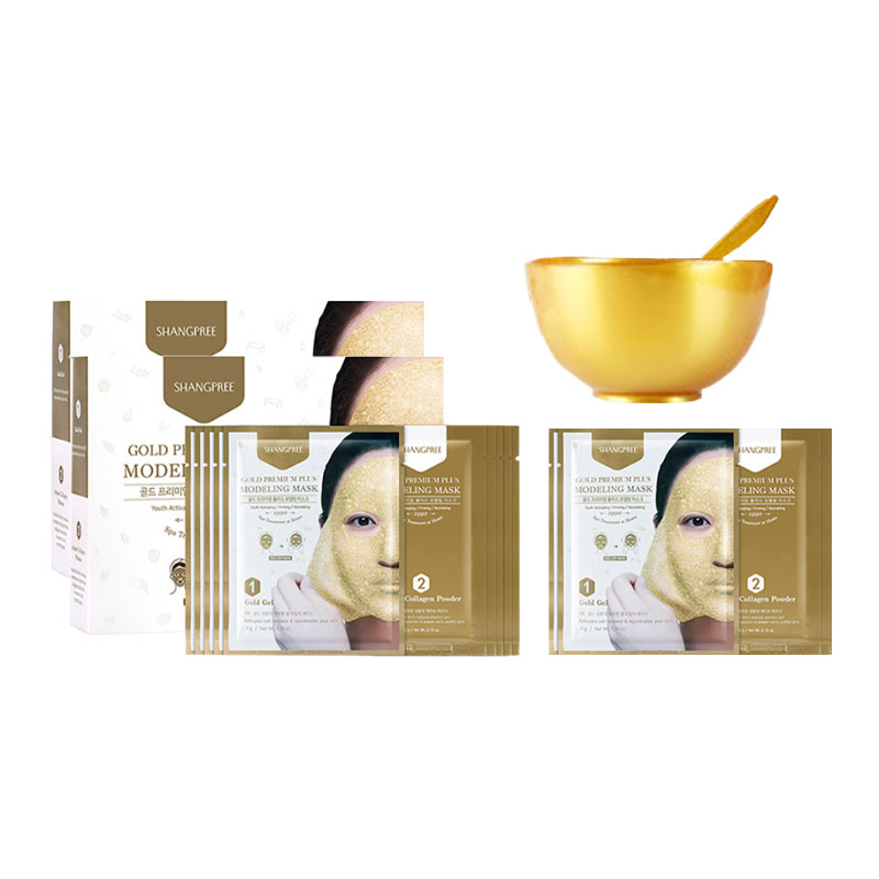 

Унисекс маска для лица SHANGPREE, Two-Piece Set: золотой Soft Film 12-Piece+Bowl and Spoon