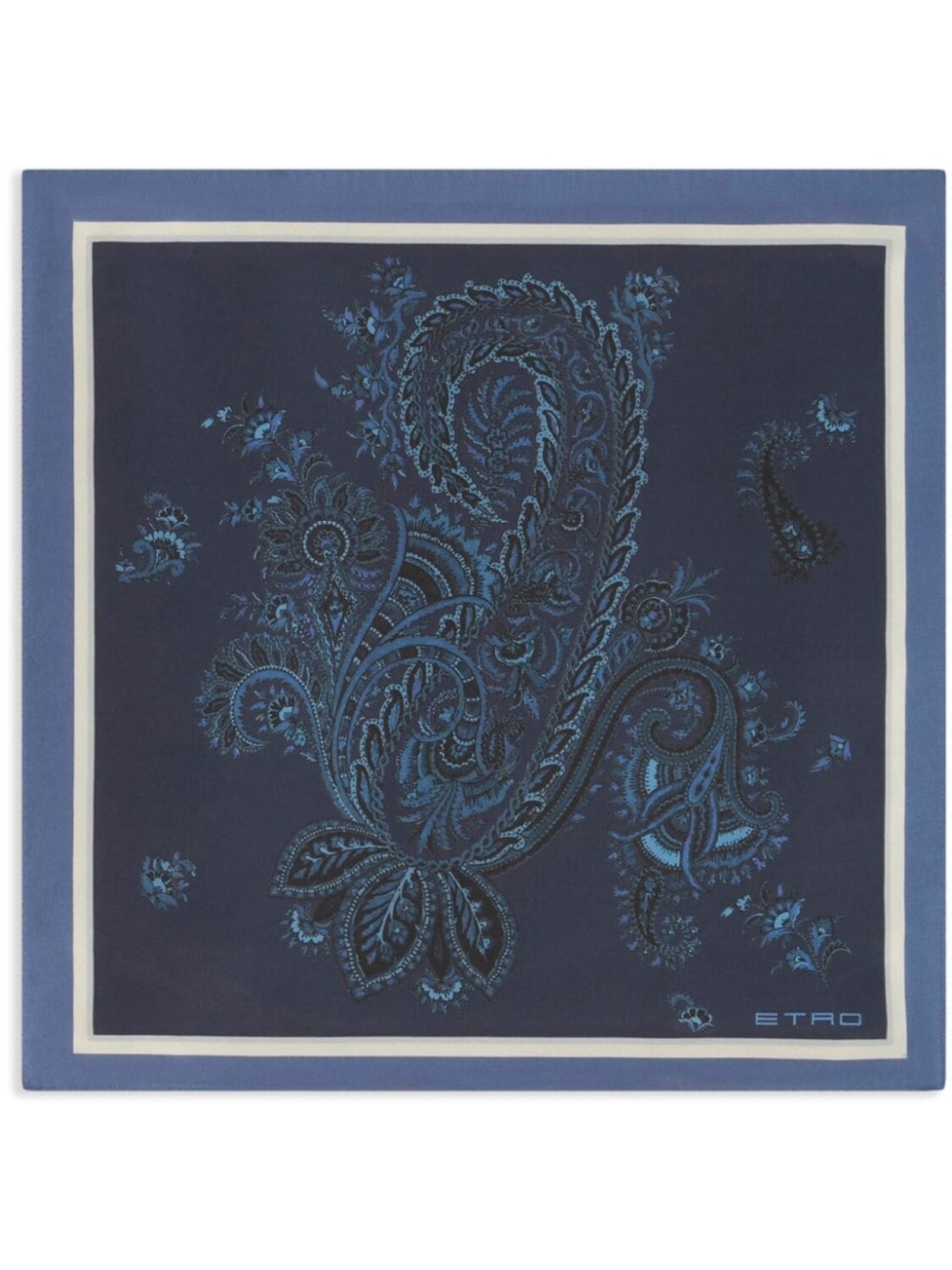 

ETRO шелковый платок с принтом пейсли, синий