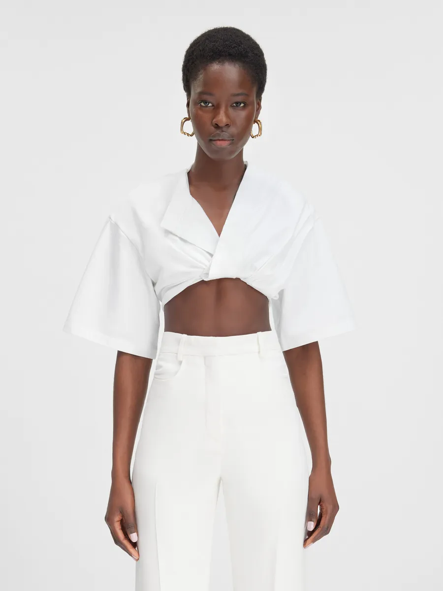 

Перекрученная футболка Le Bahia Court Jacquemus, белый