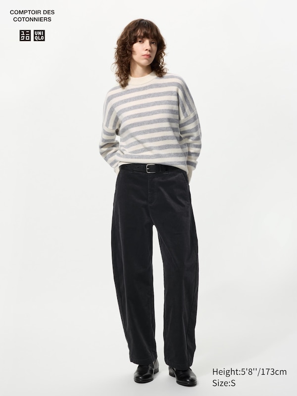 

Вельветовые брюки с изогнутым кроем Uniqlo, 09 black