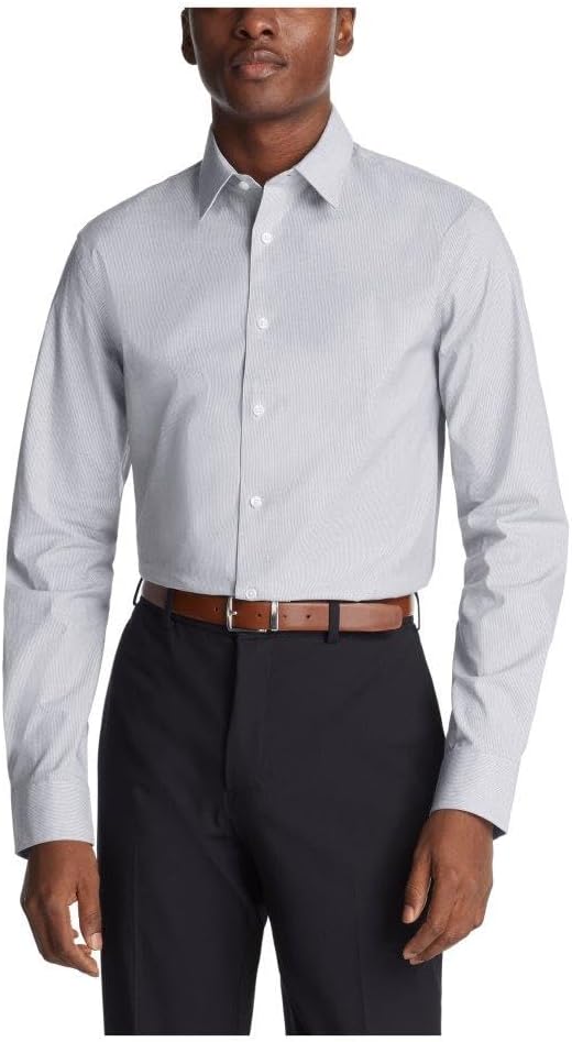 

Мужская рубашка Calvin Klein, не требующая глажки, эластичная, приталенная, в клетку, Deep Navy