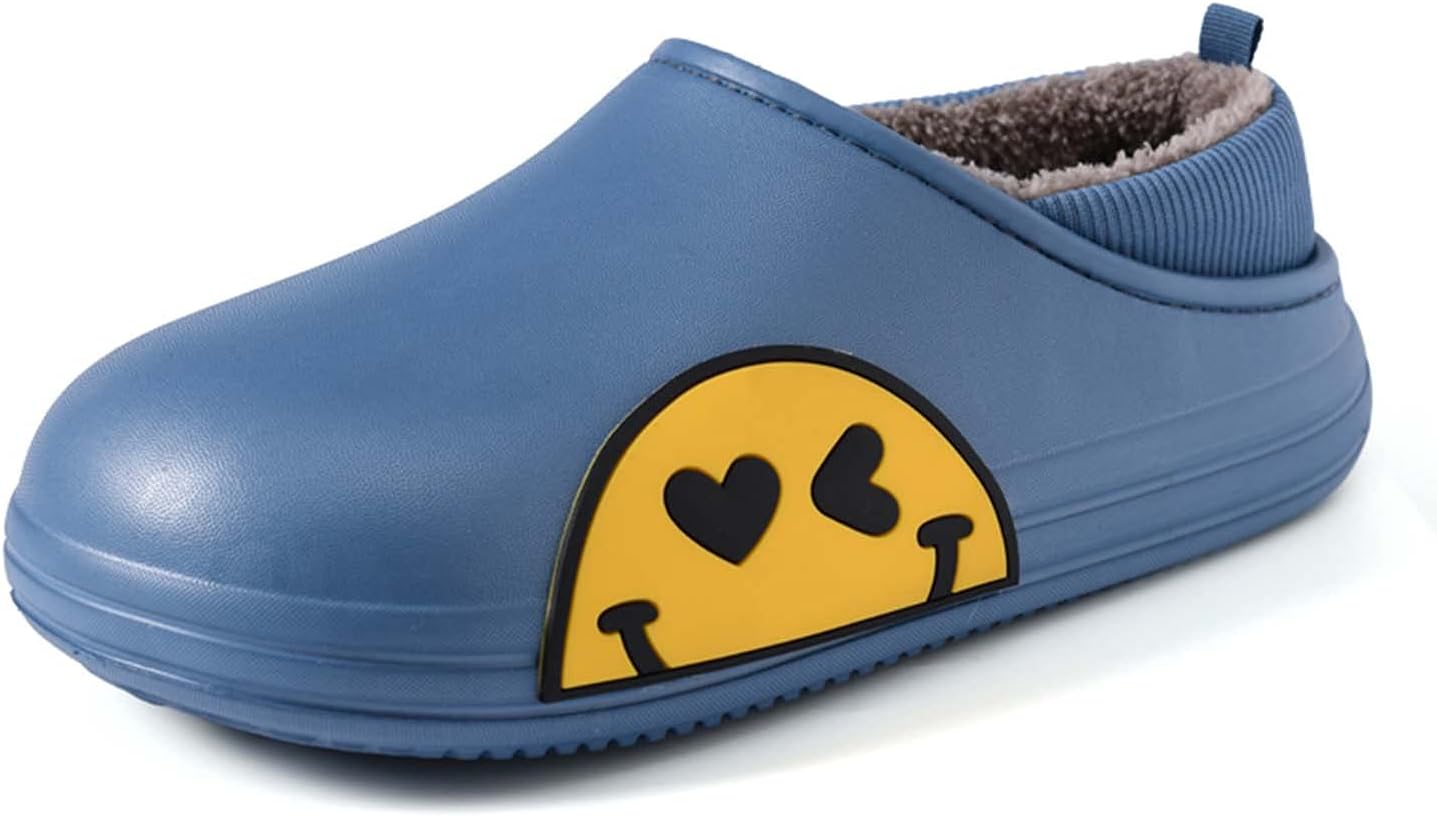 

Мужские и женские тапочки ElioGn, нескользящие, водонепроницаемые зимние тапочки для взрослых, удобные шлепанцы Muller, теплые садовые сабо, домашние и тапочки для женщин и мужчин, синий