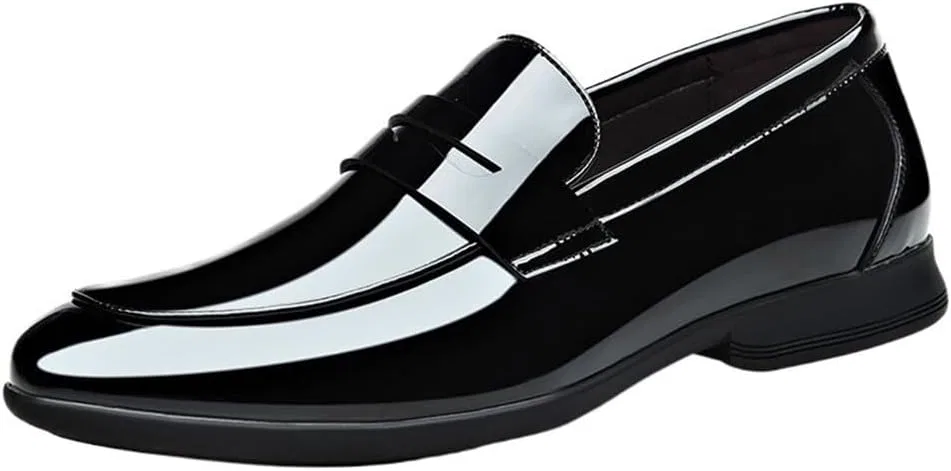 Мужские лоферы, кожаные, Glossy Leather, Black UOPYNE