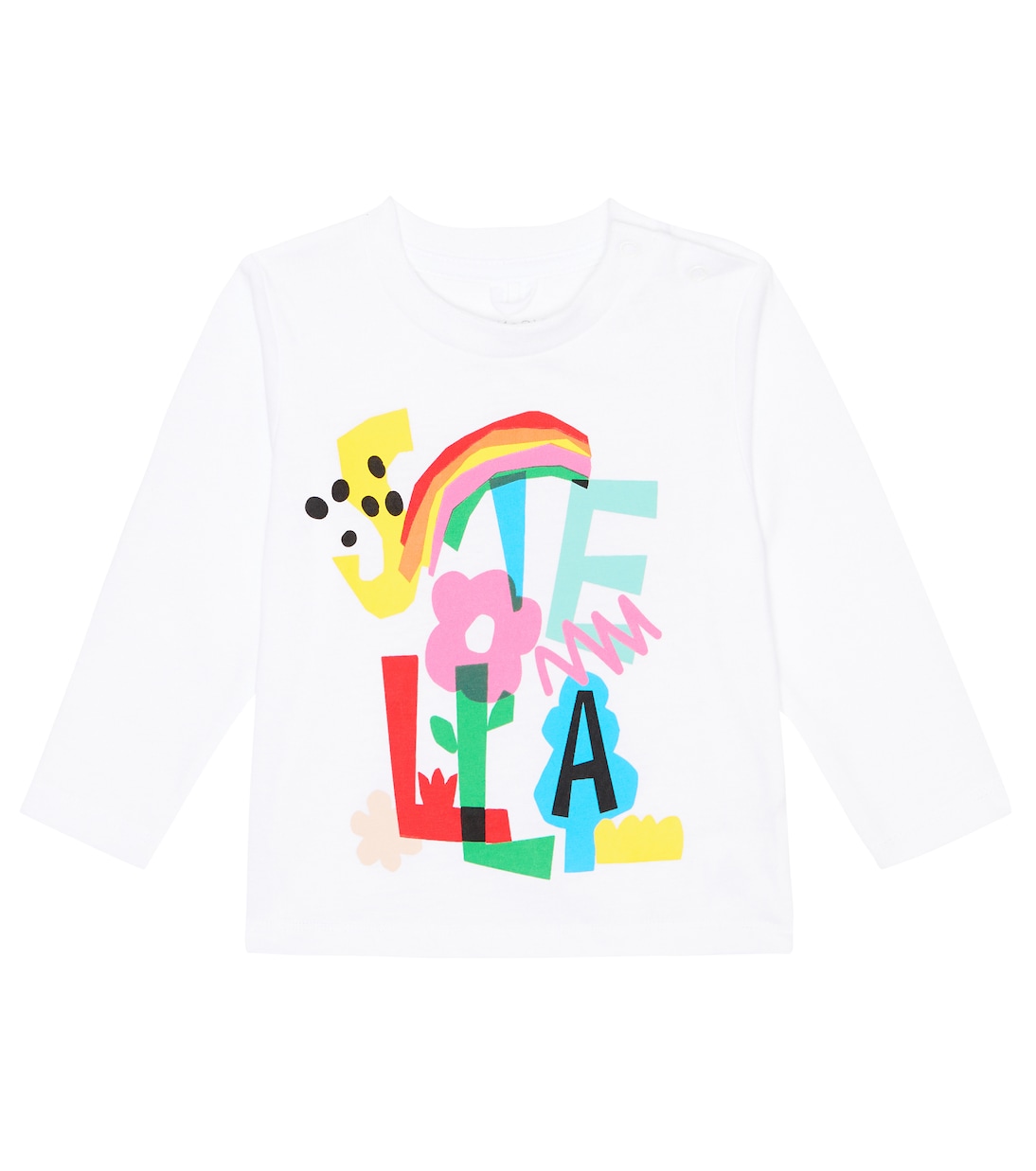 

Детский топ из хлопкового джерси с принтом Stella McCartney Kids, Avorio